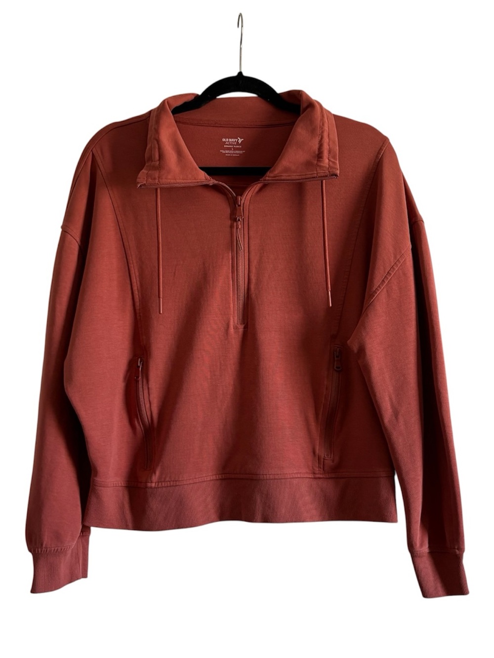 Old Navy Active Dynamic Fleece Terracotta Half Zip Pullover L